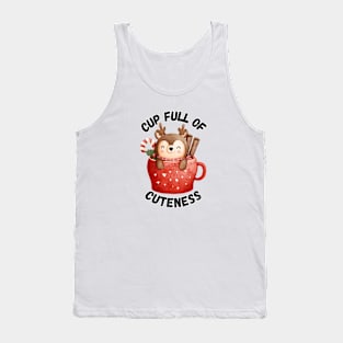 Cup Full of Cuteness, adorable cute reindeer Tank Top